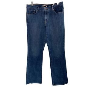 Levi's Women's Dark Wash Basic Stretch Mid-Rise Classic Bootcut Jeans Size 12